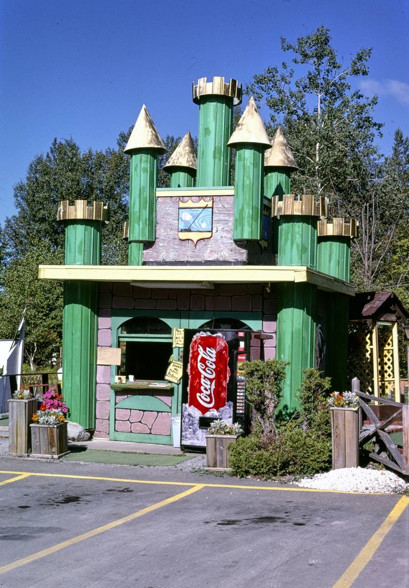 Historic Photo : 2002 Office, Over the Rainbow Mini-Golf, Old Forge, New York | Margolies | Roadside America Collection | Vintage Wall Art :