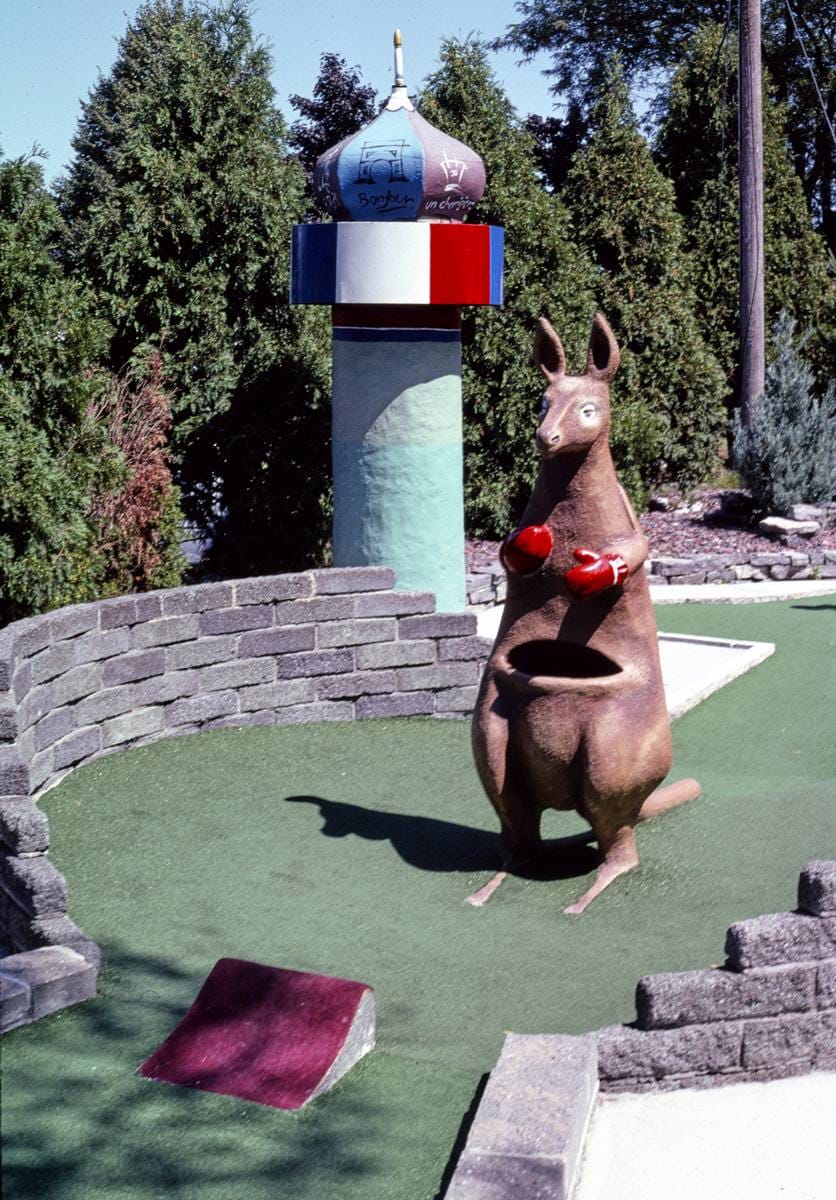 Historic Photo : 2002 Australia kangaroo, Around the World in 18 Holes, Lake George, New York | Margolies | Roadside America Collection | Vintage Wall Art :