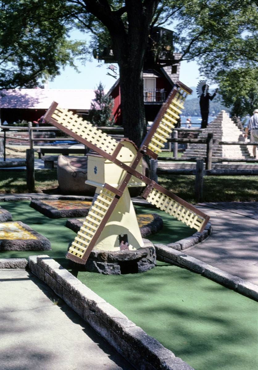 Historic Photo : 2002 Holland windmill, Around the World in 18 Holes, Lake George, New York | Margolies | Roadside America Collection | Vintage Wall Art :