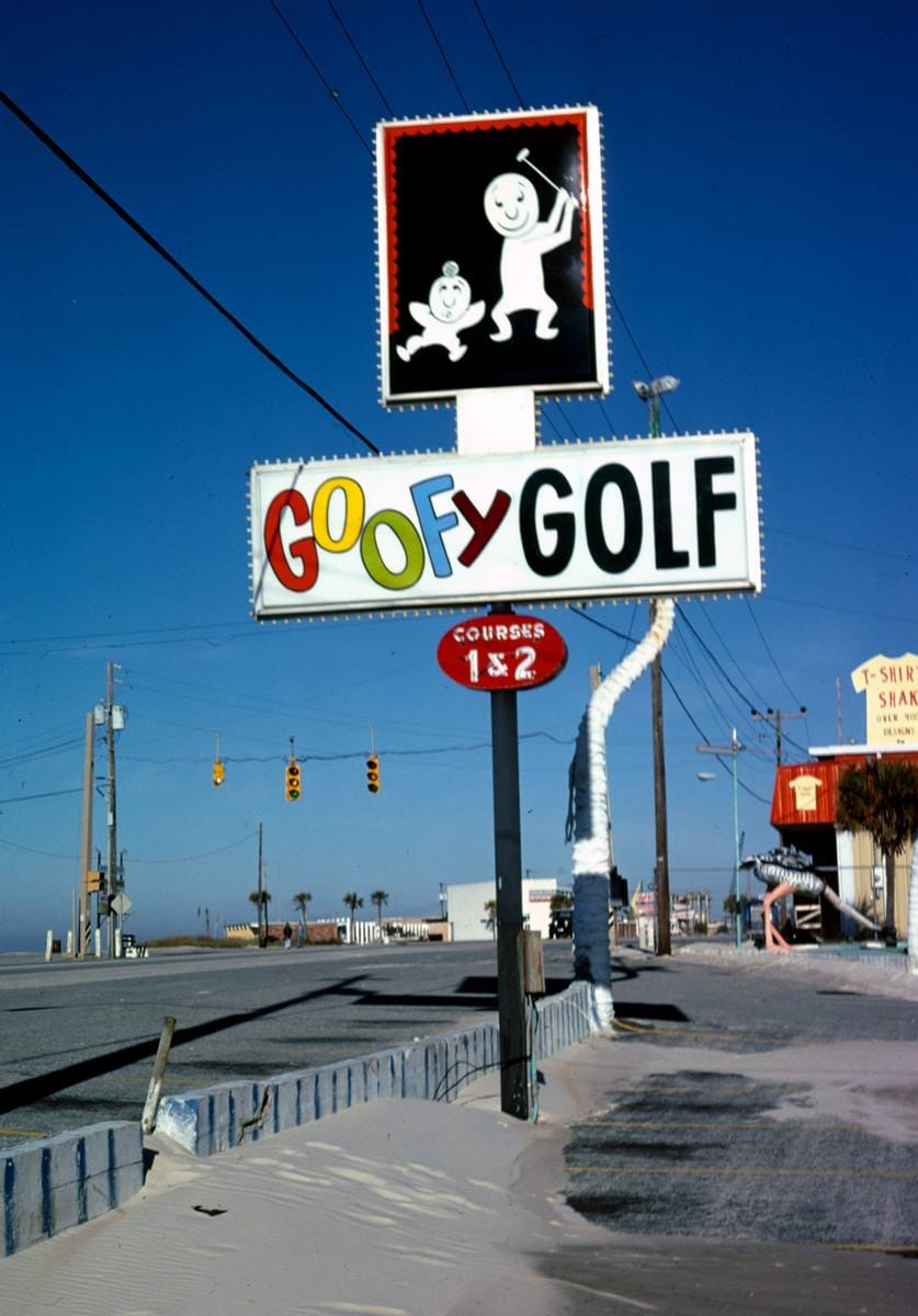 Historic Photo : 1979 Sign, Goofy Golf, Panama City Beach, Florida | Margolies | Roadside America Collection | Vintage Wall Art :