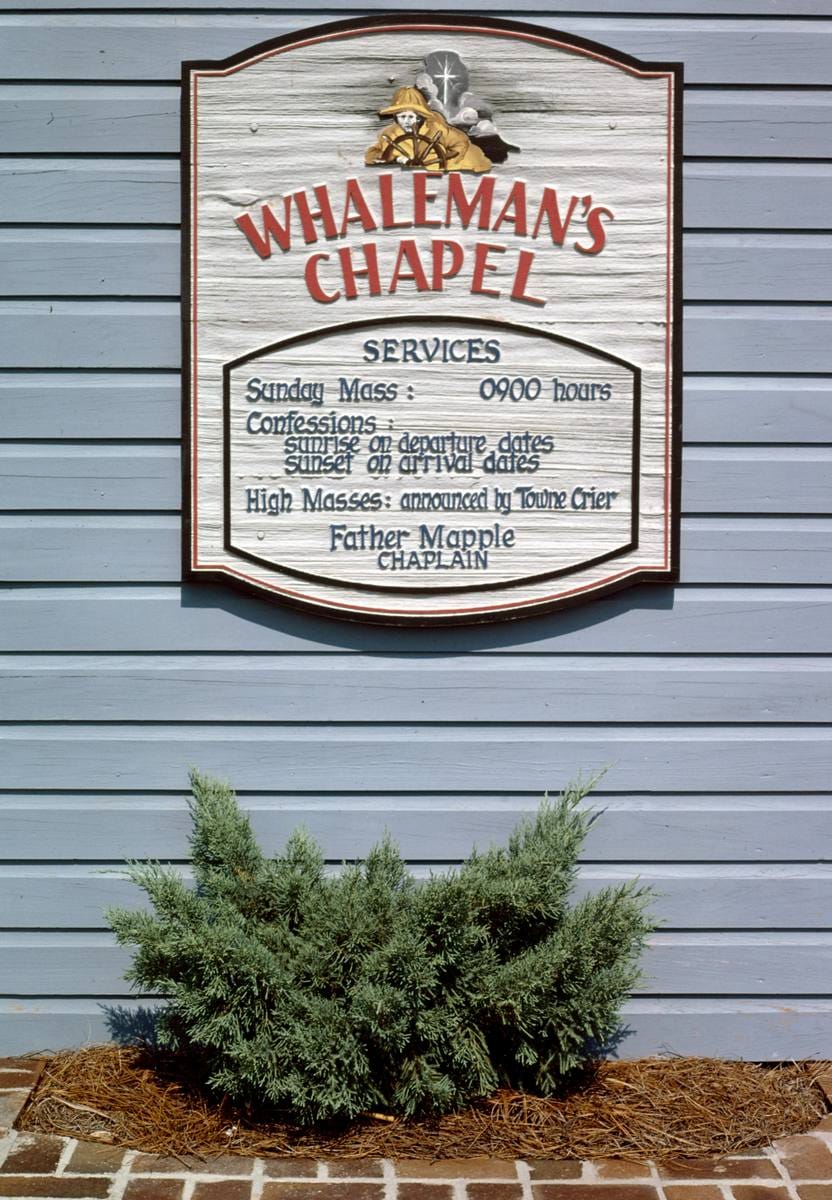 Historic Photo : 1985 Whaleman's Chapel sign, Moby Dick Golf, Myrtle Beach, South Carolina | Margolies | Roadside America Collection | Vintage Wall Art :