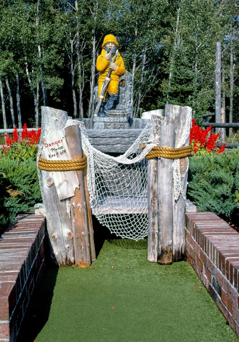 Historic Photo : 1984 Fisherman, Vokes Mini Strokes, Route 3, Trenton, Maine | Margolies | Roadside America Collection | Vintage Wall Art :