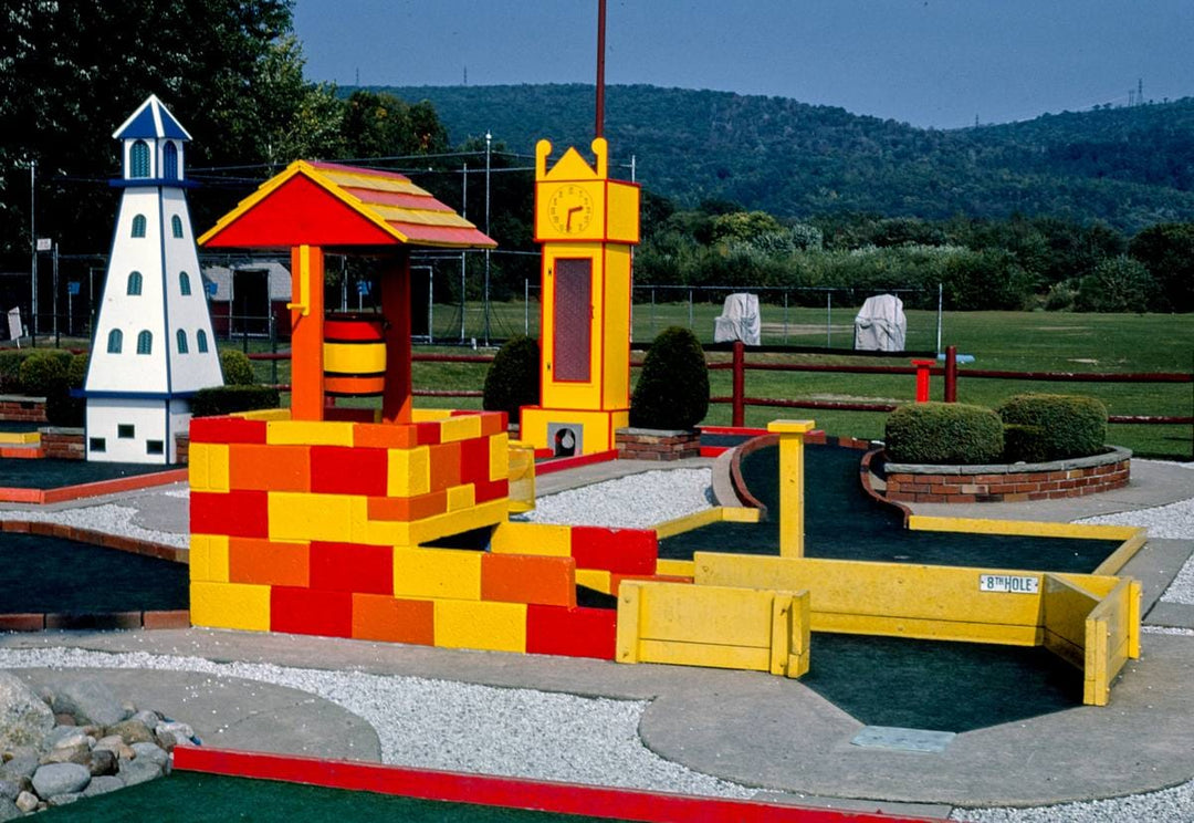 Historic Photo : 1984 Three holes overall, Rich's miniature golf, Wyoming, Pennsylvania | Margolies | Roadside America Collection | Vintage Wall Art :