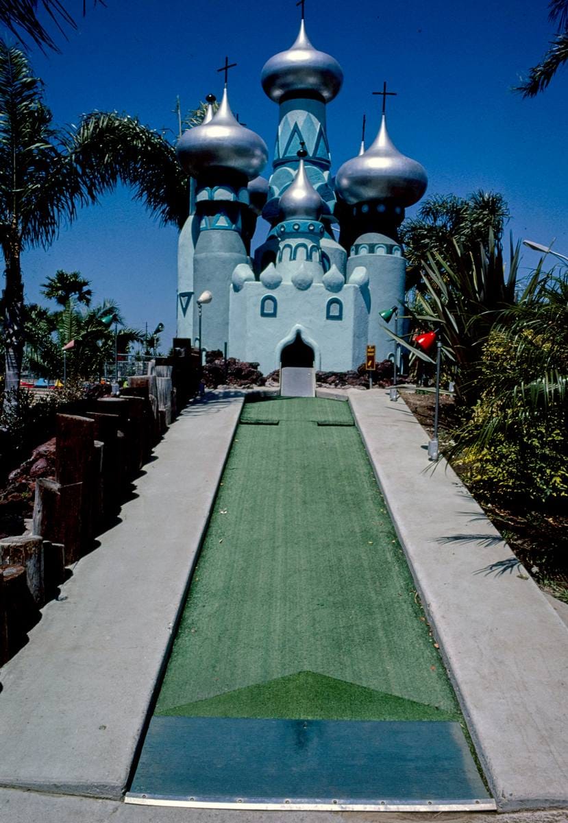 Historic Photo : 1981 Castle, Golf N' Stuff, Ventura, California | Margolies | Roadside America Collection | Vintage Wall Art :