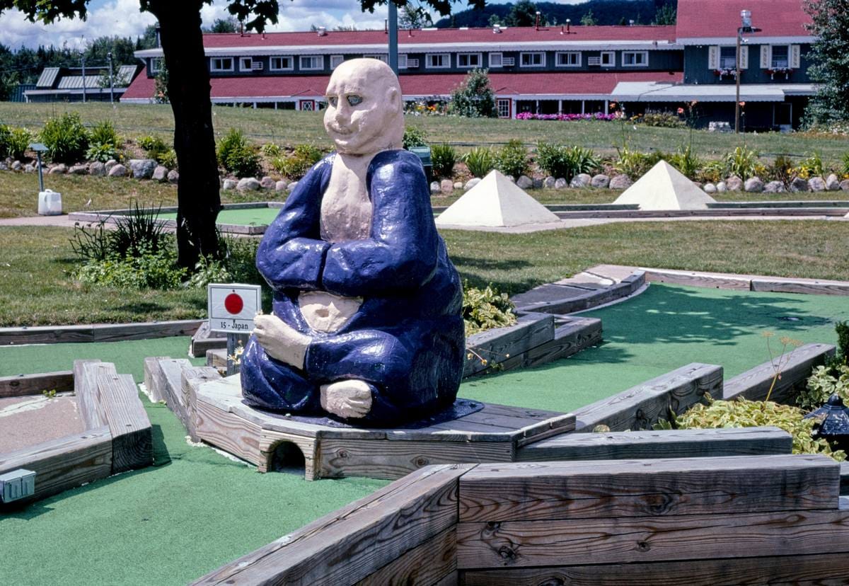 Historic Photo : 2002 Japan Buddha, Around The World In 18 Holes, Lake Placid, New York | Margolies | Roadside America Collection | Vintage Wall Art :