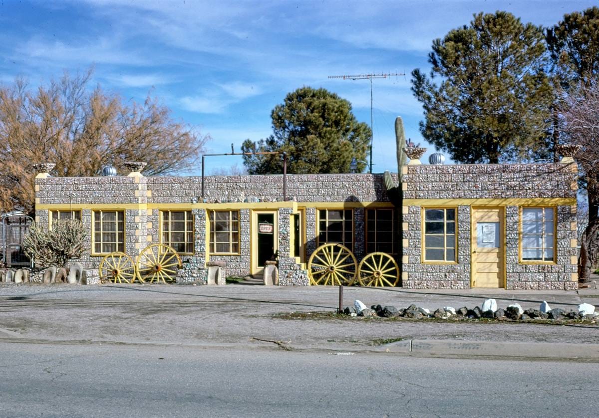 Historic Photo : 1979 Storefront, Desert Rose Rock Shop, Bowie, Arizona | Margolies | Roadside America Collection | Vintage Wall Art :