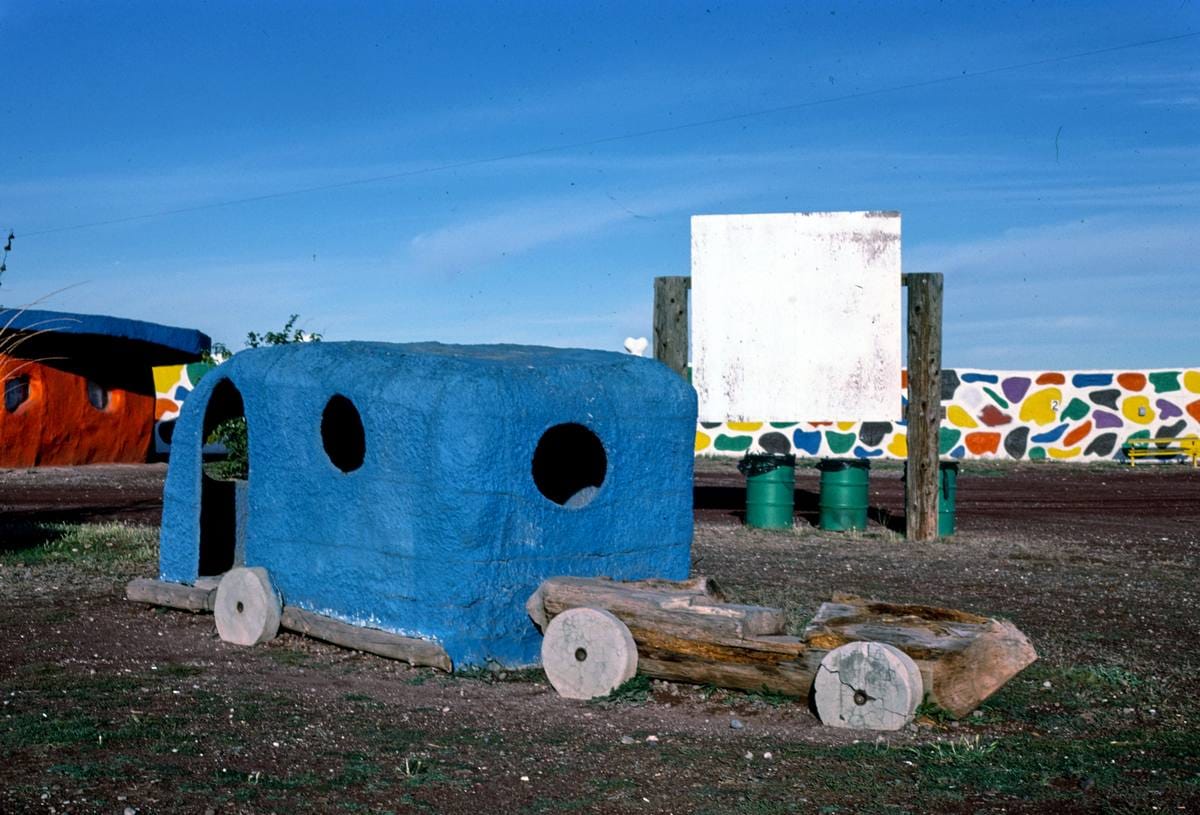 Historic Photo : 1987 Truck, Flintstone's Bedrock City, Rts. 64 and 180, Valle, Arizona | Margolies | Roadside America Collection | Vintage Wall Art :