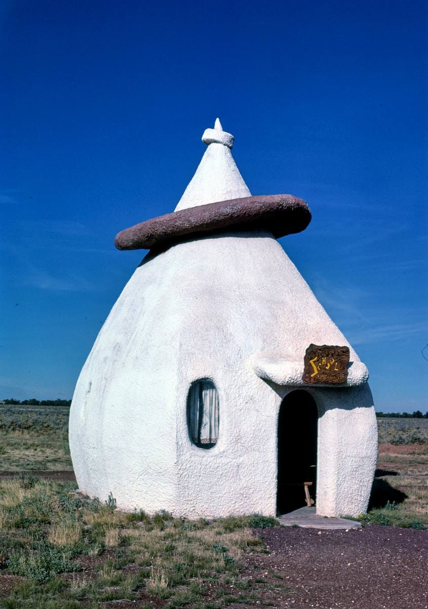 Historic Photo : 1987 School, Bedrock City, Rts. 64 and 180, Valle, Arizona | Margolies | Roadside America Collection | Vintage Wall Art :
