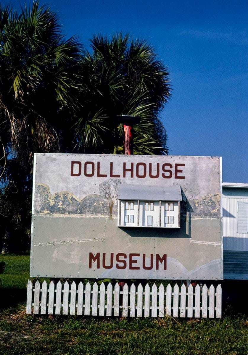 Historic Photo : 1990 Doll House Museum, Route 1, Valkaria, Florida | Margolies | Roadside America Collection | Vintage Wall Art :