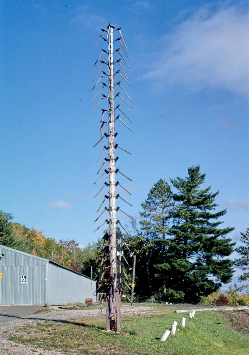 Historic Photo : 1988 Axe Handle Tower, Bulcan Iron Mountain iron mine, Norway, Michigan | Margolies | Roadside America Collection | Vintage Wall Art :