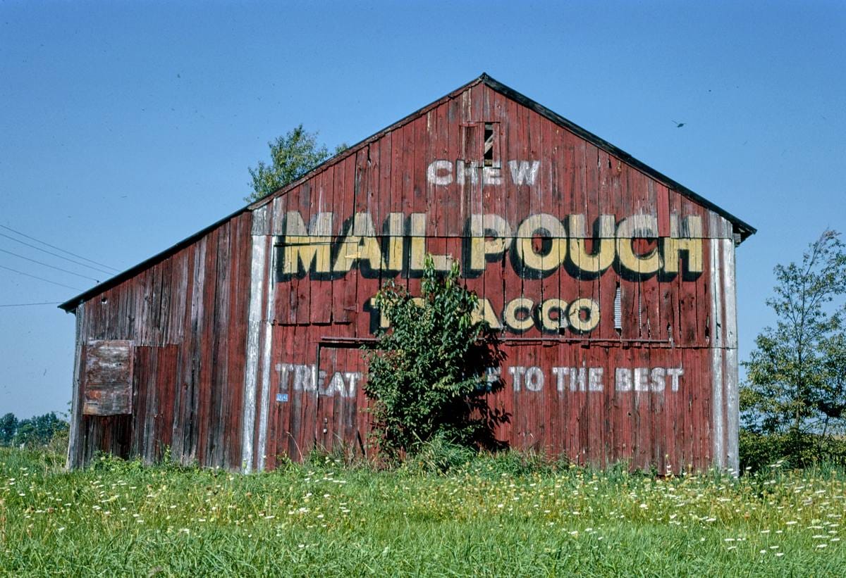 Historic Photo : 1988 Storefront, Mail Pouch Barn, Route 30, Riceland, Ohio | Margolies | Roadside America Collection | Vintage Wall Art :