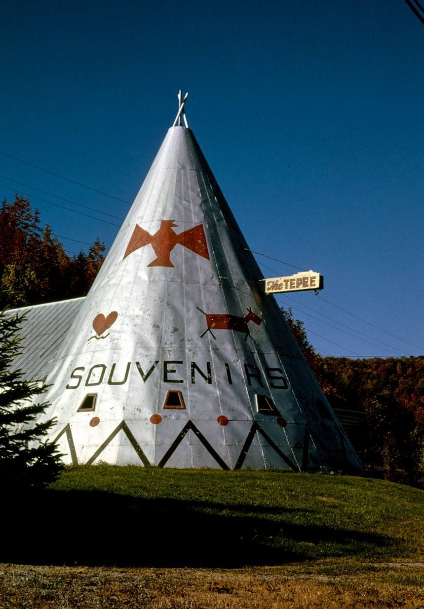 Historic Photo : 1995 Teepee Gifts, Route 20, Cherry Valley, New York | Margolies | Roadside America Collection | Vintage Wall Art :