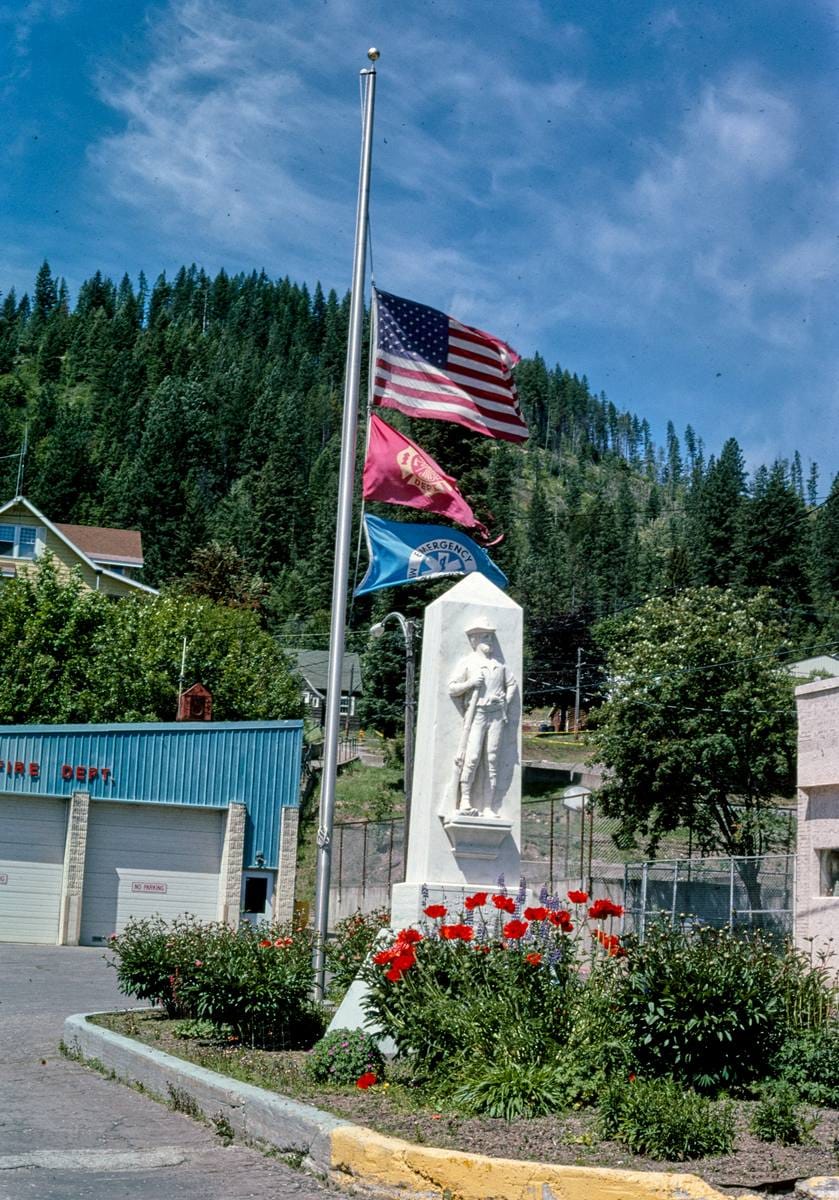 Historic Photo : 2004 Captain John Mullan Monument, Mullan, Idaho | Margolies | Roadside America Collection | Vintage Wall Art :