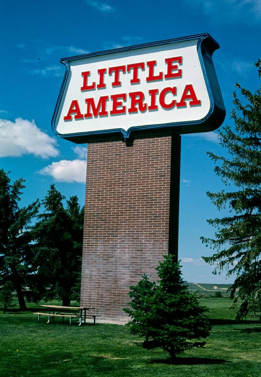 Historic Photo : 2004 Little America sign, I-80, Little America, Wyoming | Margolies | Roadside America Collection | Vintage Wall Art :