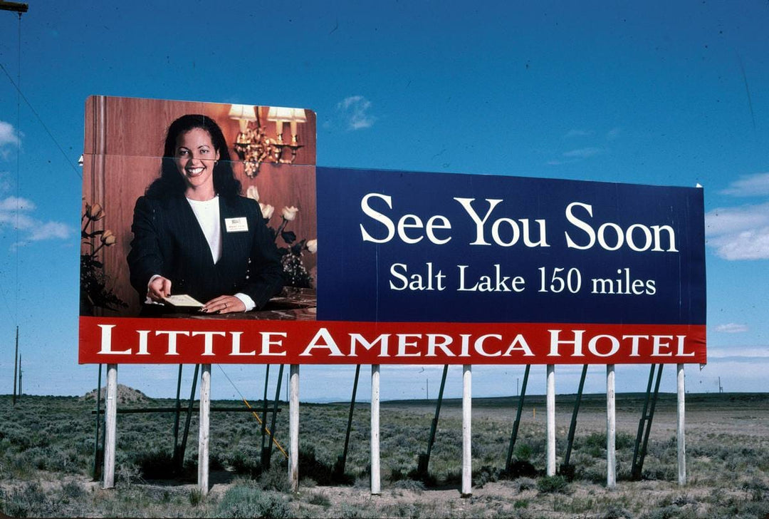 Historic Photo : 2004 Little America billboard, west of Little America, Wyoming | Margolies | Roadside America Collection | Vintage Wall Art :