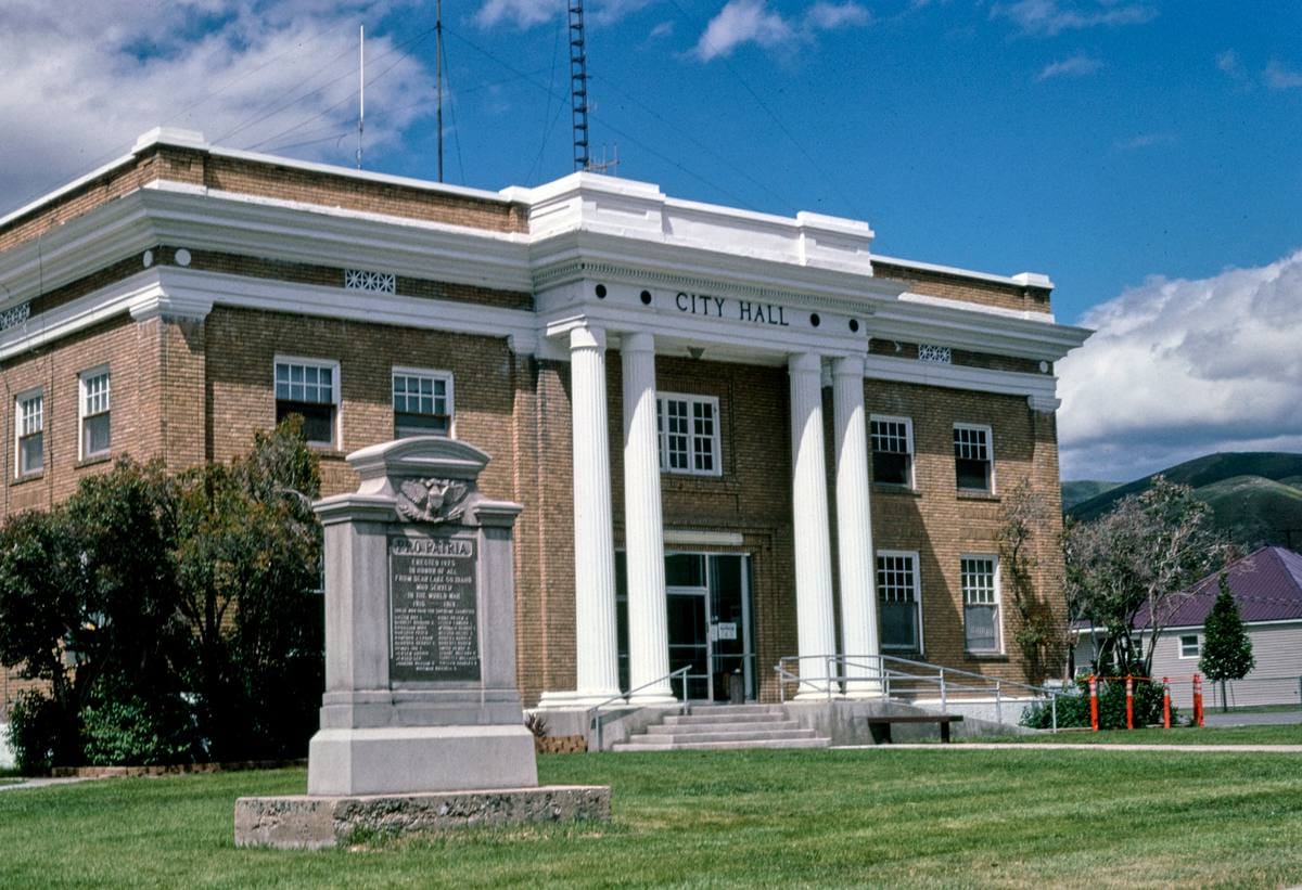 Historic Photo : 2004 City Hall, Washington Street, Montpelier, Idaho | Margolies | Roadside America Collection | Vintage Wall Art :