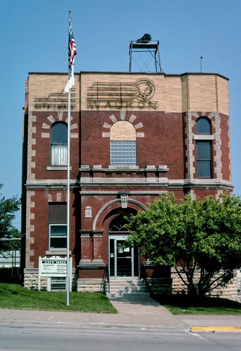 Historic Photo : 2003 City Hall, Allamakee Street, Waukon, Iowa | Margolies | Roadside America Collection | Vintage Wall Art :