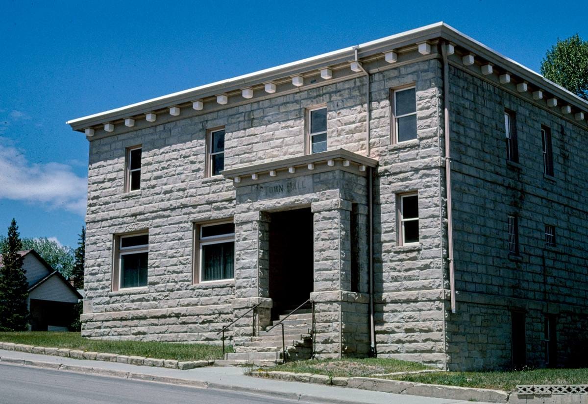 Historic Photo : 2004 Old town hall, Sapphire Street, Kemmerer, Wyoming | Margolies | Roadside America Collection | Vintage Wall Art :