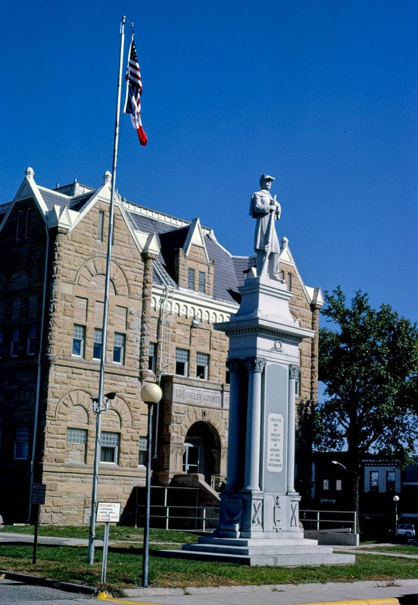 Historic Photo : 1988 Shelby County Courthouse, Harlan, Iowa | Margolies | Roadside America Collection | Vintage Wall Art :