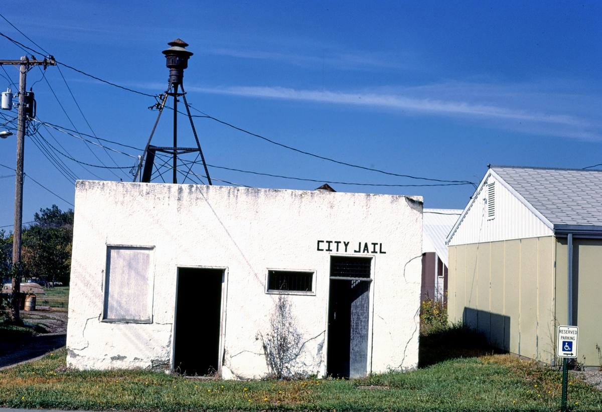 Historic Photo : 1987 City jail, Frederick, South Dakota | Margolies | Roadside America Collection | Vintage Wall Art :