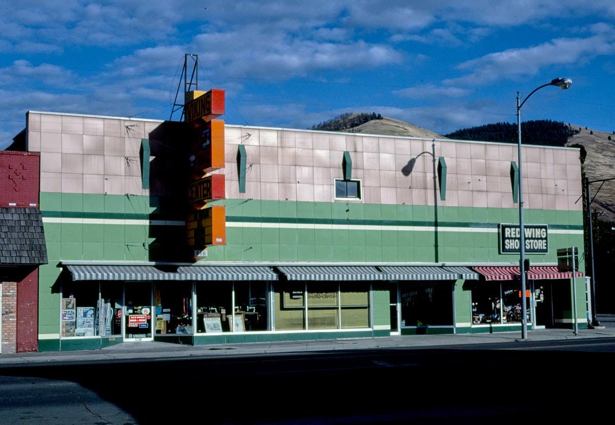Historic Photo : 1987 Viking Sew and Vac Center, front, Higgins Avenue, Missoula, Montana | Margolies | Roadside America Collection | Vintage Wall Art :