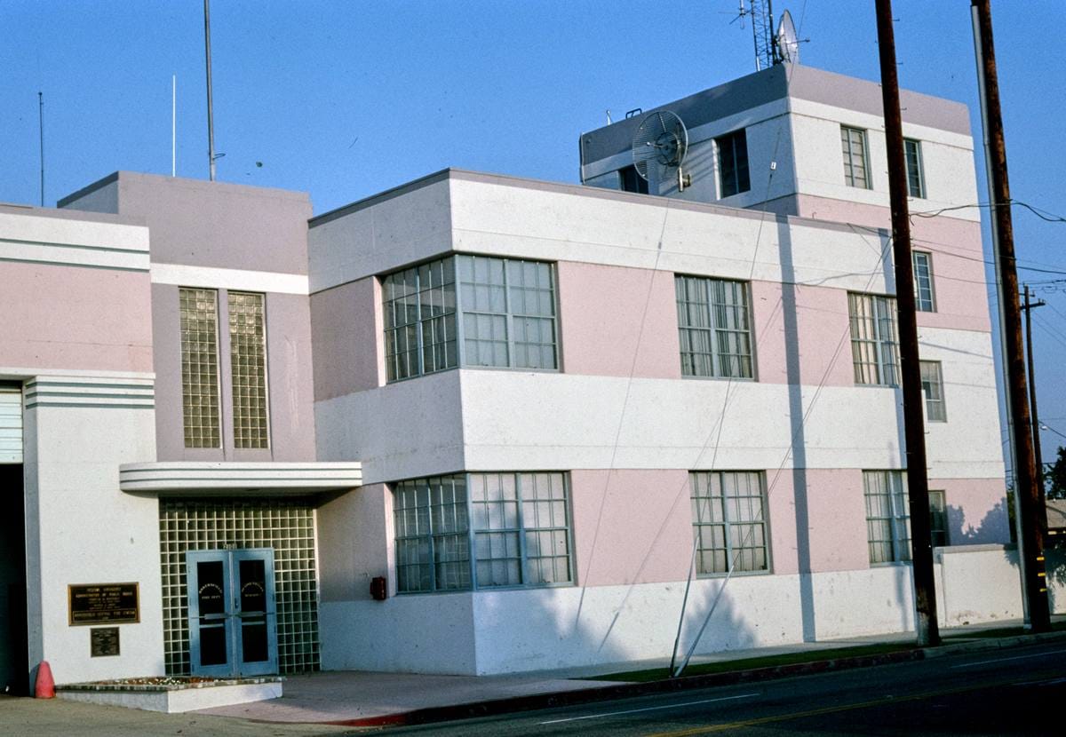 Historic Photo : 2003 Center Fire Station, H Street, Bakersfield, California | Margolies | Roadside America Collection | Vintage Wall Art :