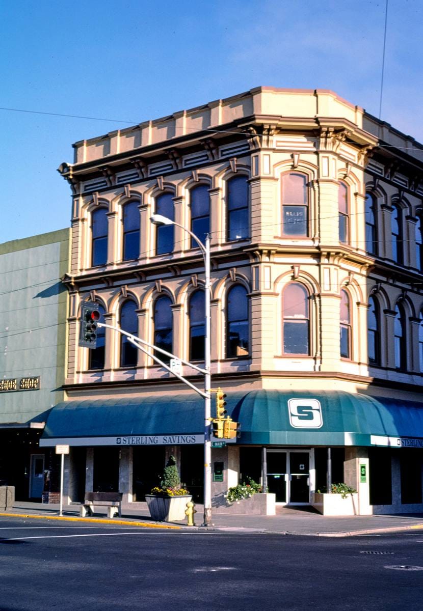 Historic Photo : 1987 Sterling Savings Bank, Main Street, Walla Walla, Washington | Margolies | Roadside America Collection | Vintage Wall Art :