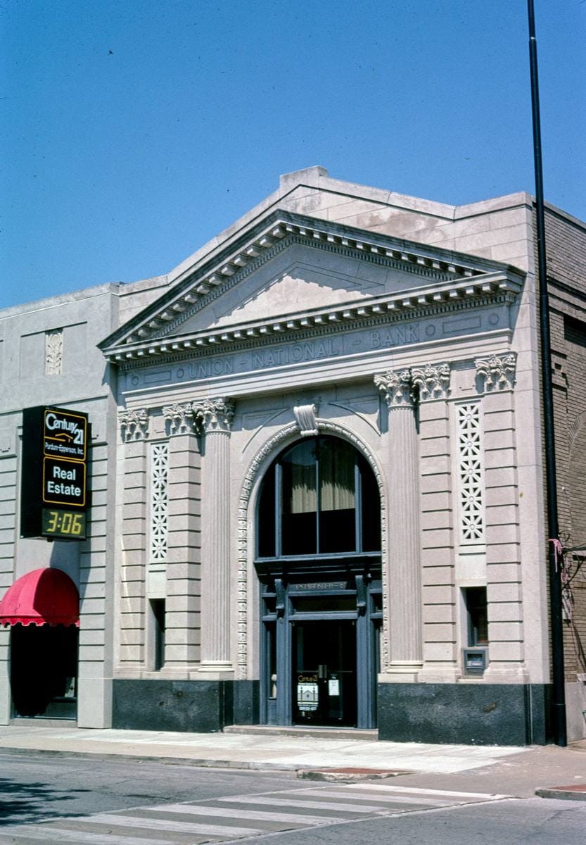 Historic Photo : 2003 Union National Bank, North Randolph Street, Macomb, Illinois | Margolies | Roadside America Collection | Vintage Wall Art :