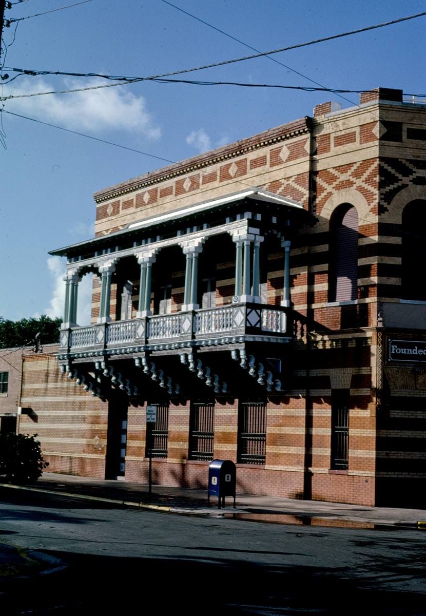 Historic Photo : 1990 Southeast Bank (1897) Duval and Front Streets, Key West, Florida | Margolies | Roadside America Collection | Vintage Wall Art :