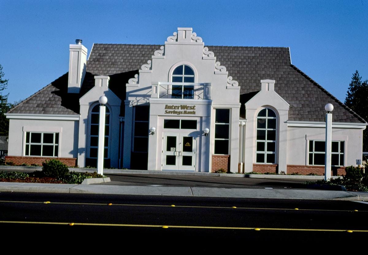 Historic Photo : 1987 Interwest Savings Bank, Front Street, Lynden, Washington | Margolies | Roadside America Collection | Vintage Wall Art :