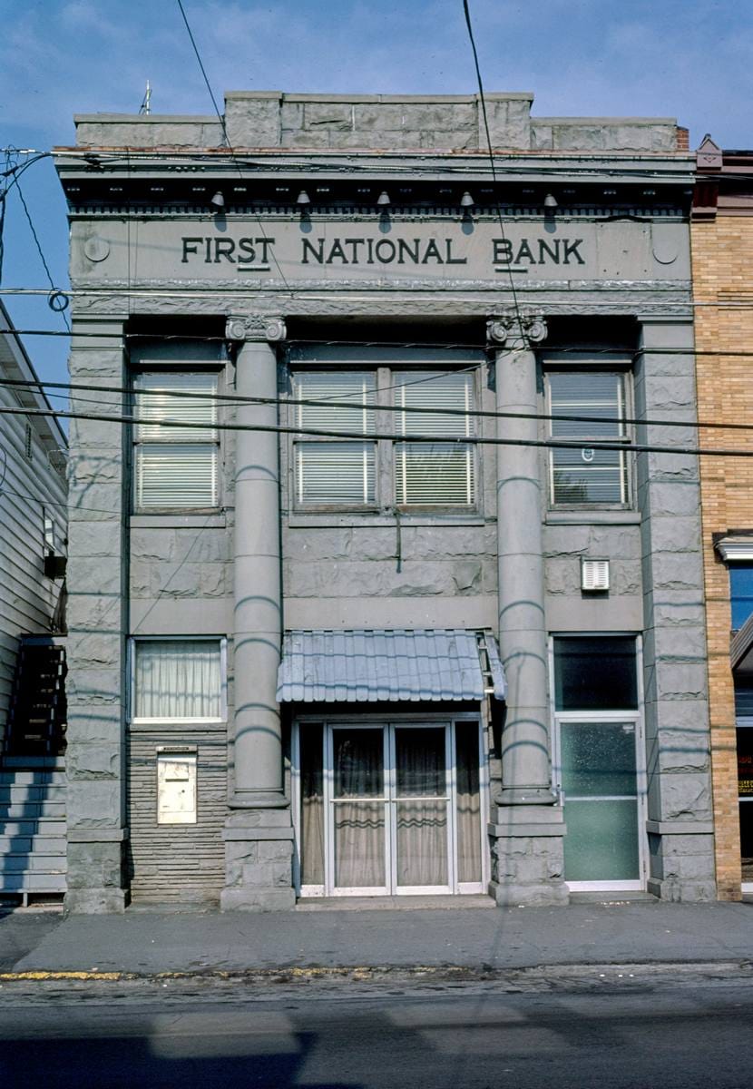 Historic Photo : 1984 First National Bank, Route 11, Avoca, Pennsylvania | Margolies | Roadside America Collection | Vintage Wall Art :