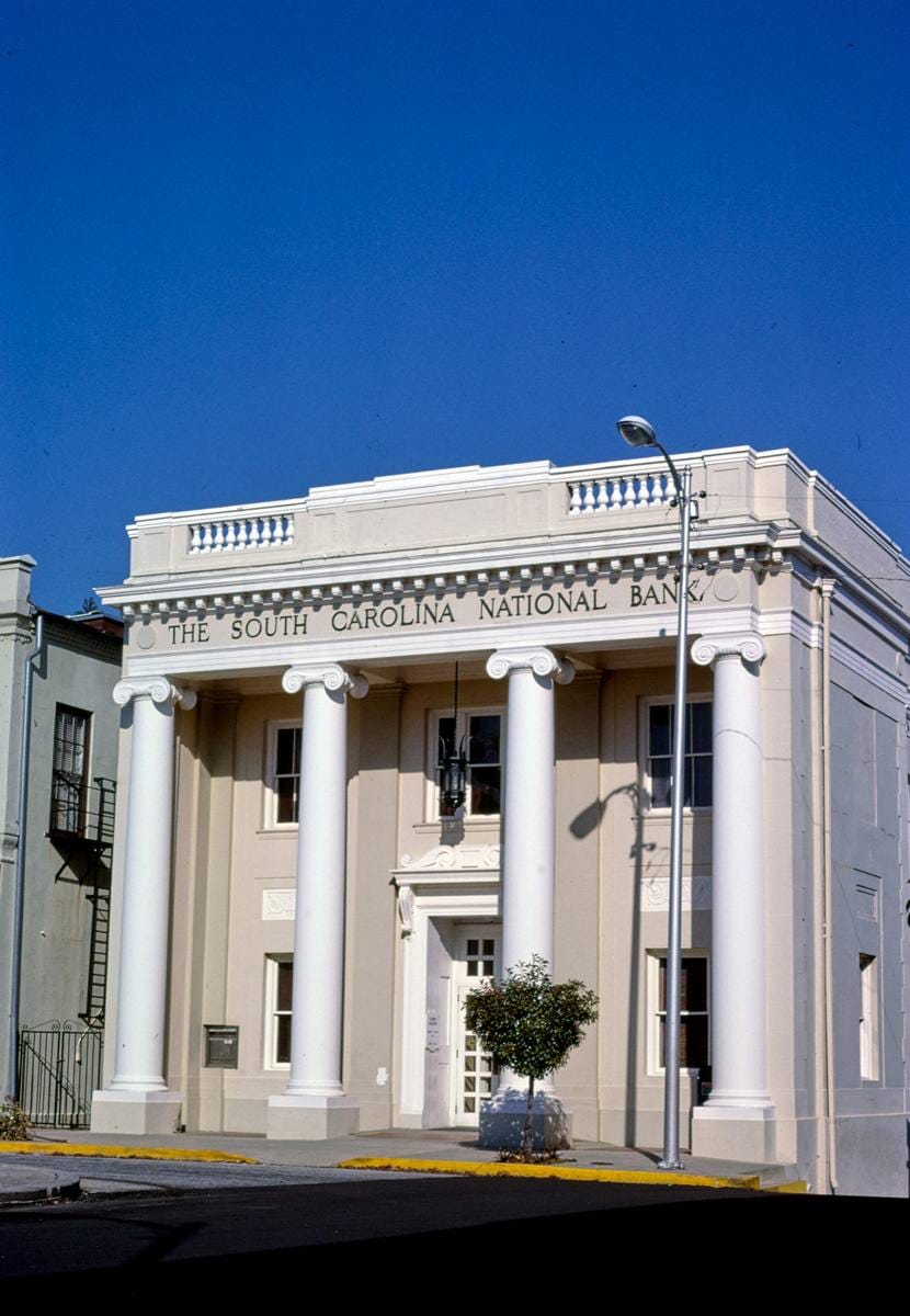 Historic Photo : 1988 South Carolina National Bank, Boyce Street, Newberry, South Carolina | Margolies | Roadside America Collection | Vintage Wall Art :