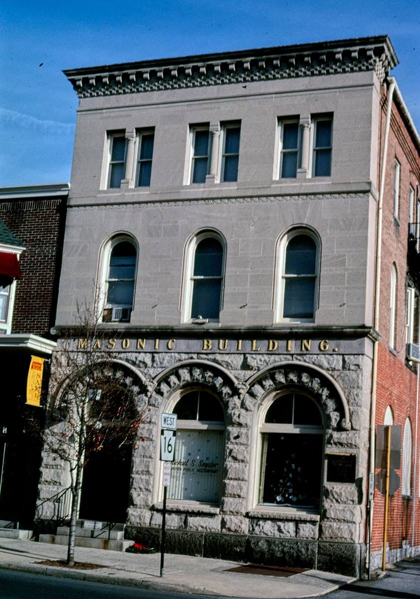 Historic Photo : 2004 Acacia Lodge, 586 Main Street, Waynesboro, Pennsylvania | Margolies | Roadside America Collection | Vintage Wall Art :