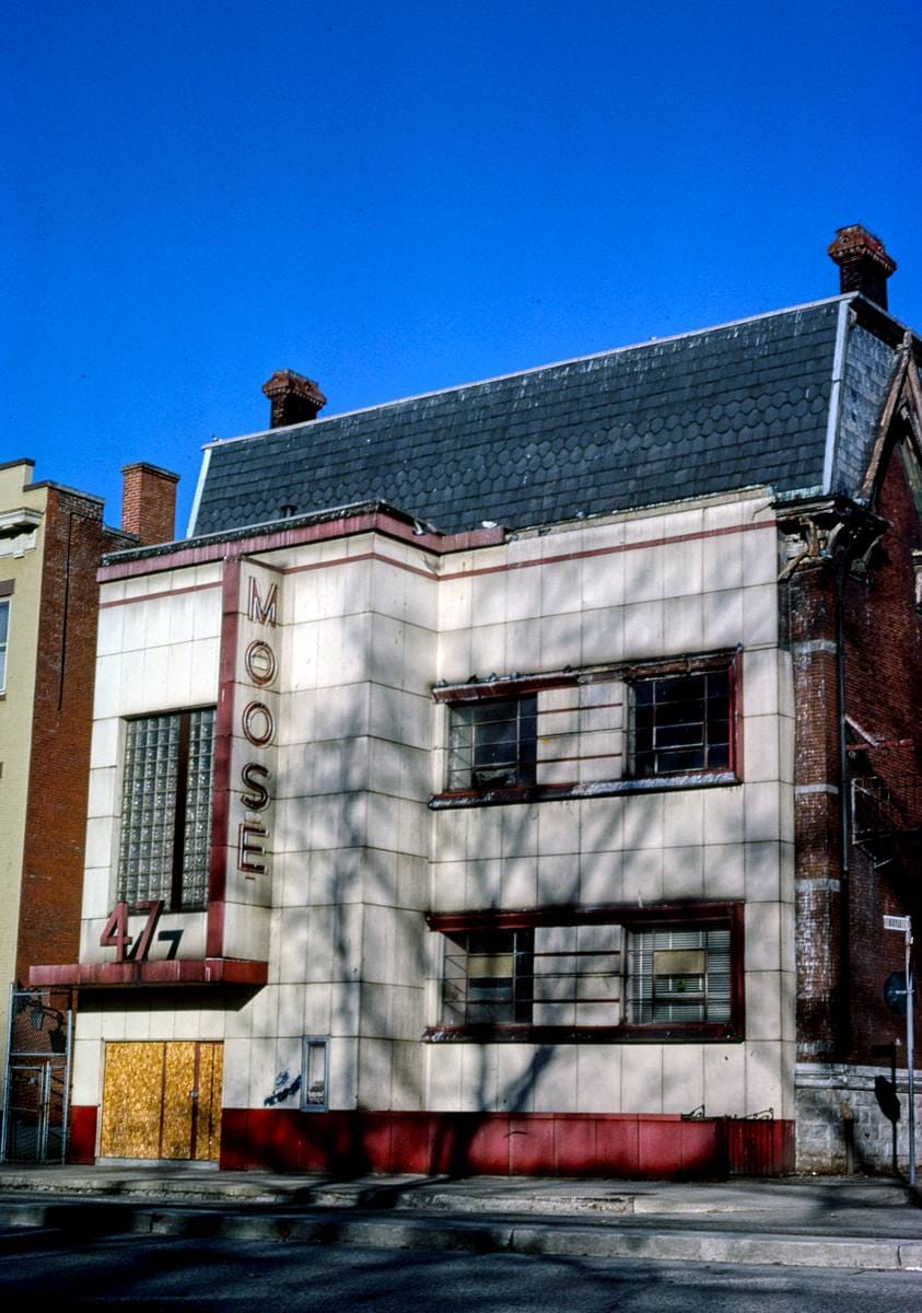 Historic Photo : 1989 Moose Building, 47 East North Avenue, Pittsburgh, Pennsylvania | Margolies | Roadside America Collection | Vintage Wall Art :