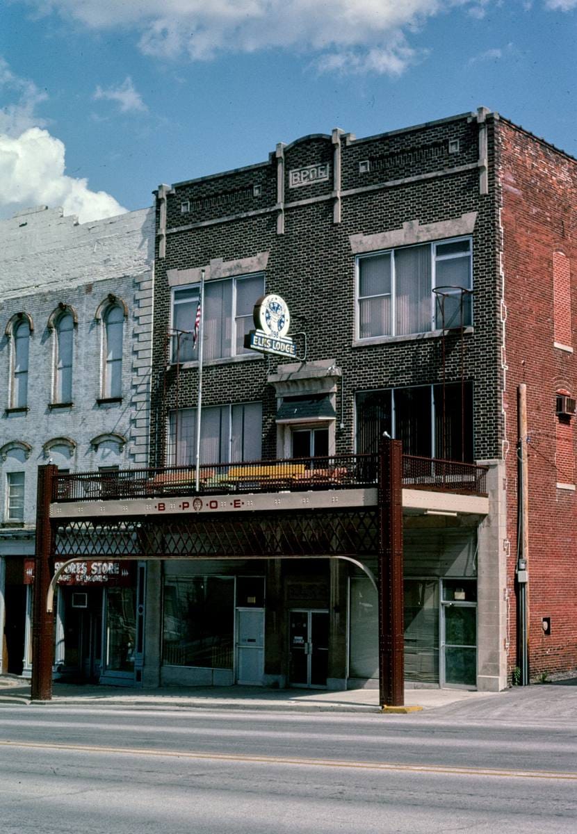 Historic Photo : 2003 BPOE Elks Building, Broadway, Hannibal, Missouri | Margolies | Roadside America Collection | Vintage Wall Art :