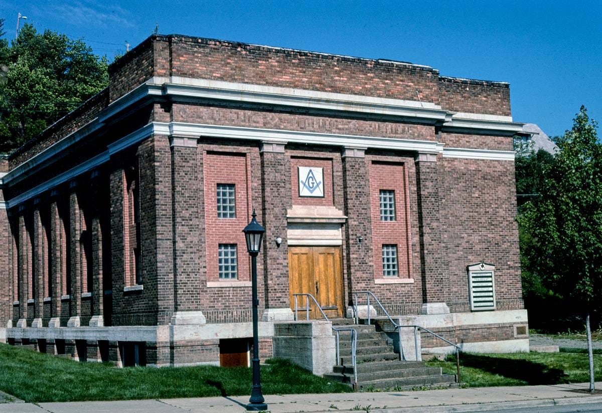 Historic Photo : 2004 Masonic Temple, Main Street, Kellogg, Idaho | Margolies | Roadside America Collection | Vintage Wall Art :