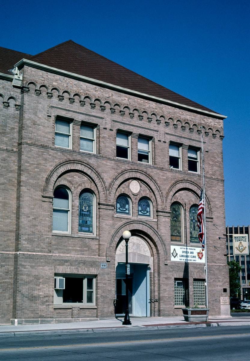 Historic Photo : 2004 Masonic Temple, Capitol Avenue, Cheyenne, Wyoming | Margolies | Roadside America Collection | Vintage Wall Art :