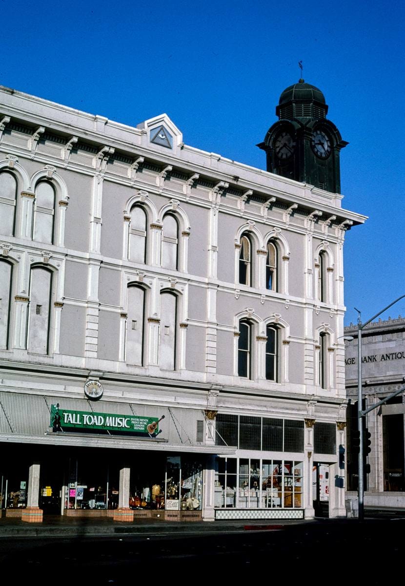 Historic Photo : 2003 Masonic Temple, Petaluma Boulevard and Western Avenue, Petaluma, California | Margolies | Roadside America Collection | Vintage Wall Art :
