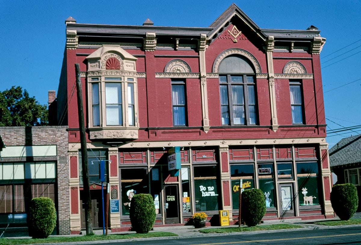 Historic Photo : 2003 Masonic Temple, 6th Avenue, Ellensburg, Washington | Margolies | Roadside America Collection | Vintage Wall Art :