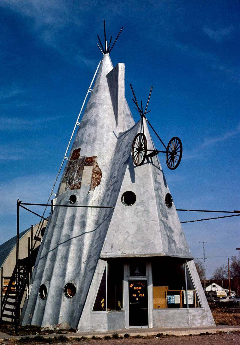 Historic Photo : 1980 VFW-Boy Scout Building, Route 85, Cheyenne, Wyoming | Margolies | Roadside America Collection | Vintage Wall Art :