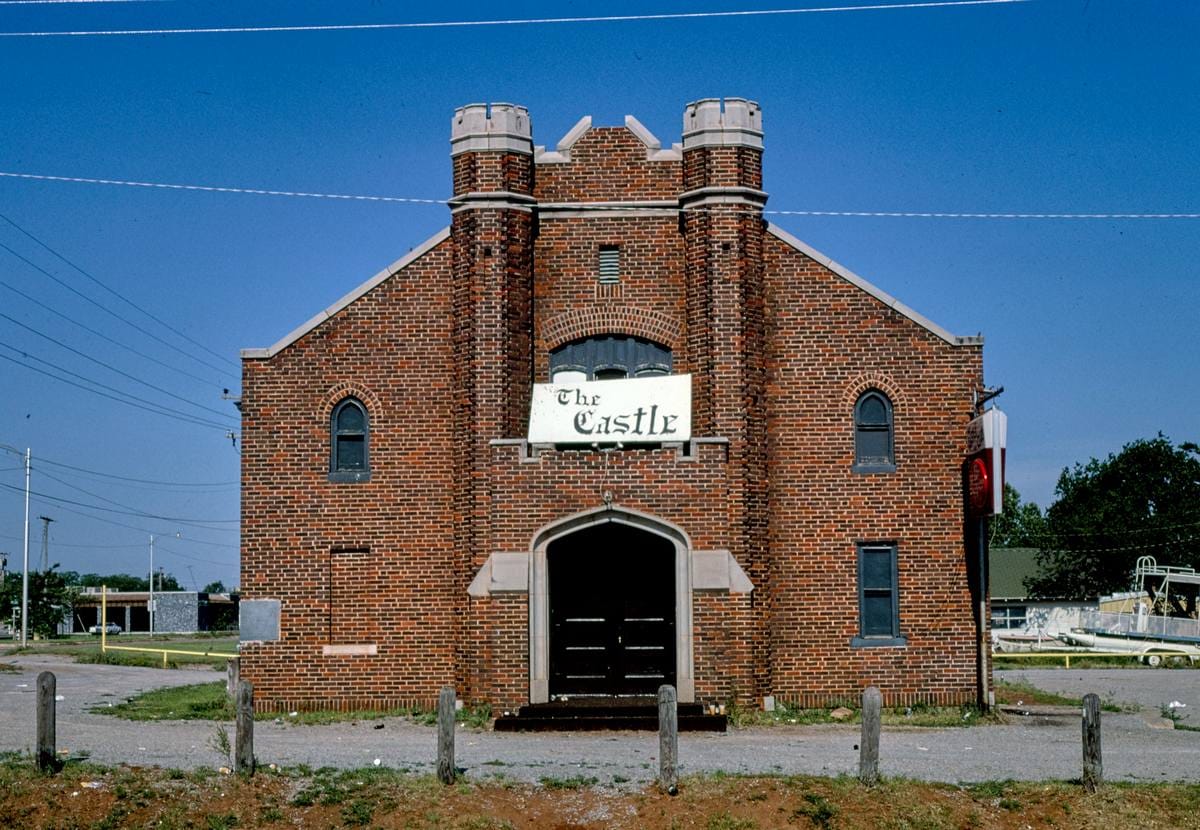Historic Photo : 1982 The Castle Club (church), 9th Street, Canute, Oklahoma | Margolies | Roadside America Collection | Vintage Wall Art :