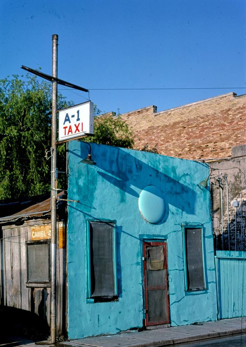 Historic Photo : 1982 A-1 Taxi, Farragut Street, Laredo, Texas | Margolies | Roadside America Collection | Vintage Wall Art :