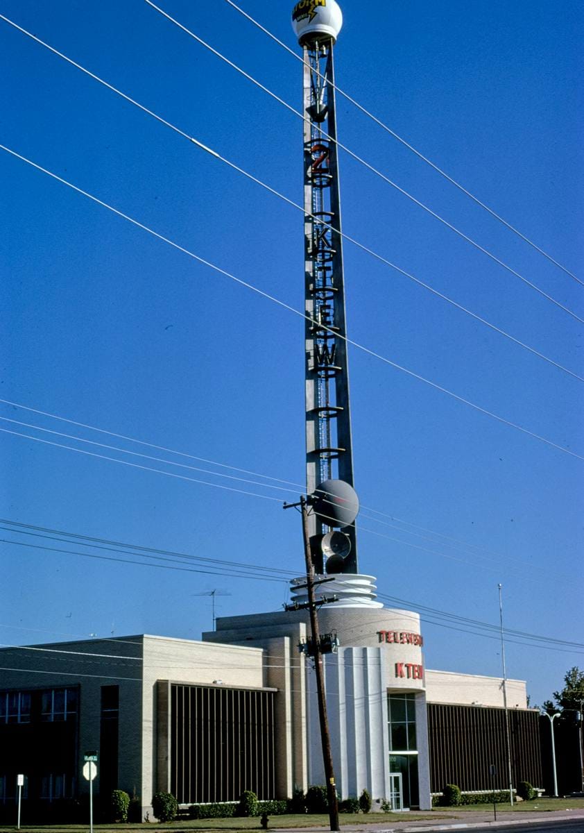 Historic Photo : 1979 KTEW Studios, South Peoria Avenue, Tulsa, Oklahoma | Margolies | Roadside America Collection | Vintage Wall Art :
