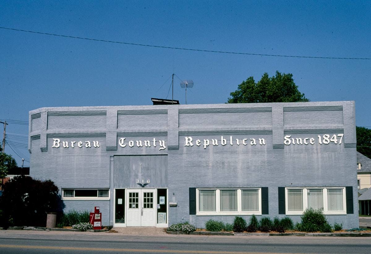 Historic Photo : 2003 Bureau County Republican, Route 34, Kewanee, Illinois | Margolies | Roadside America Collection | Vintage Wall Art :