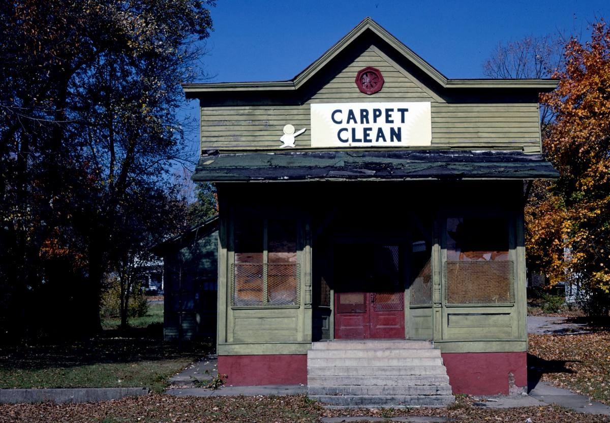 Historic Photo : 1979 Carpet Clean, Horse Cave, Kentucky | Margolies | Roadside America Collection | Vintage Wall Art :