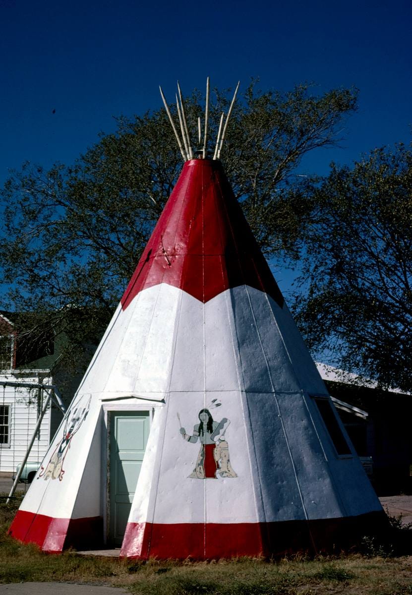 Historic Photo : 1979 Teepee building, Anadarko, Oklahoma | Margolies | Roadside America Collection | Vintage Wall Art :