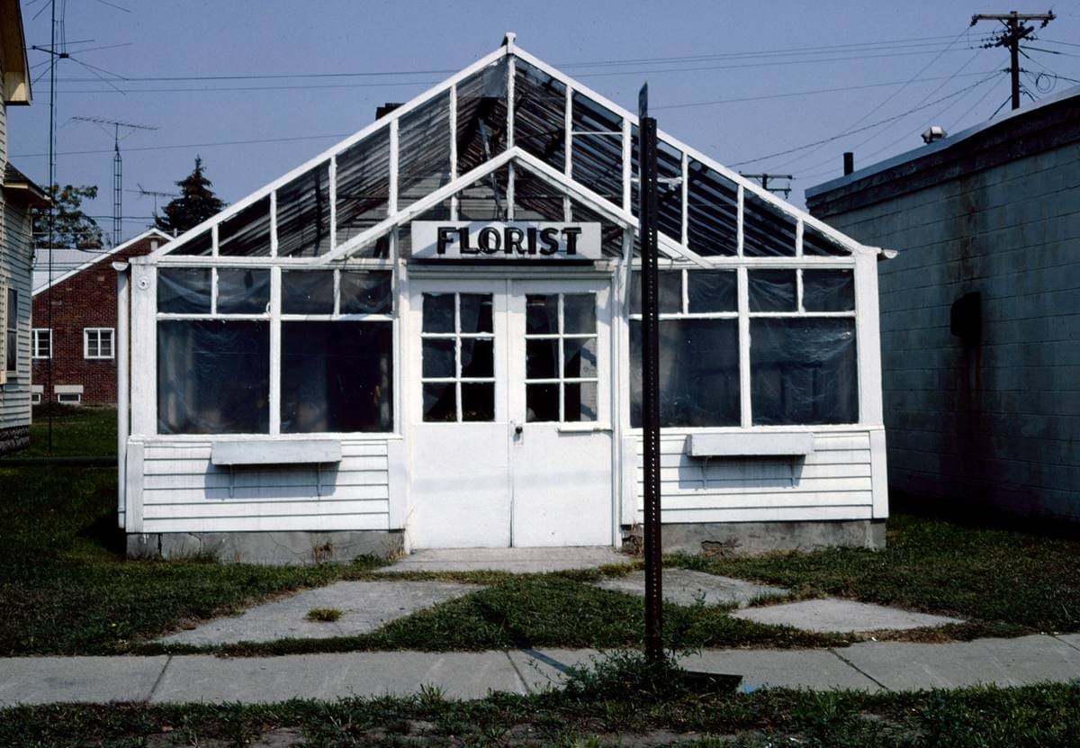 Historic Photo : 1988 Florist Greenhouse, Toledo, Ohio | Margolies | Roadside America Collection | Vintage Wall Art :