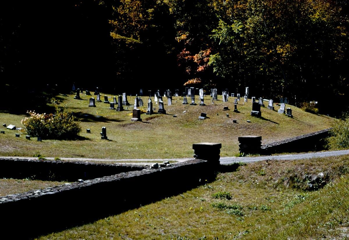 Historic Photo : 1995 Cemetery, Adirondack Mountains, New York | Margolies | Roadside America Collection | Vintage Wall Art :