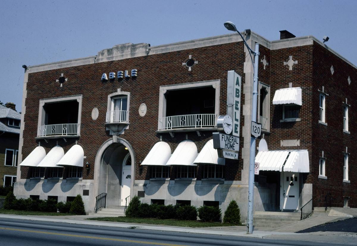 Historic Photo : 1988 Abele Funeral Home, Toledo, Ohio | Margolies | Roadside America Collection | Vintage Wall Art :