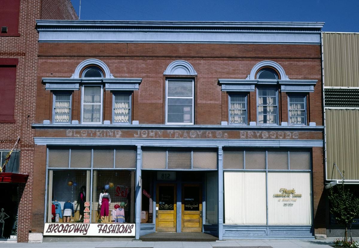 Historic Photo : 1988 John Tracy & Co. Clothing, Marysville, Kansas | Margolies | Roadside America Collection | Vintage Wall Art :